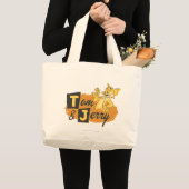 Tom en Jerry Mouse in Paw Logo Grote Tote Bag (Voorkant (product))