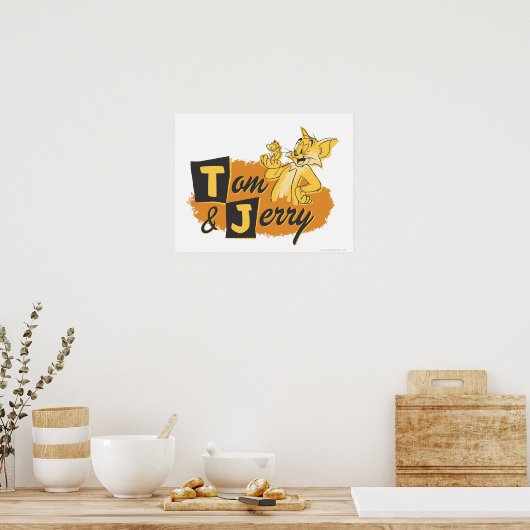 Tom en Jerry Mouse in Paw Logo Poster (Keuken)