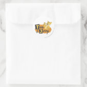 Tom en Jerry Mouse in Paw Logo Ronde Sticker (Tas)