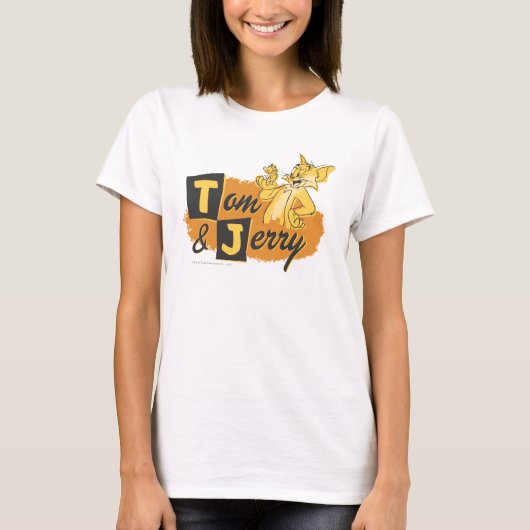 Tom en Jerry Mouse in Paw Logo T-shirt (Voorkant)