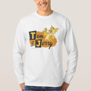Tom en Jerry Mouse in Paw Logo T-shirt