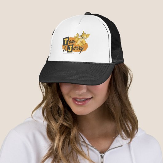 Tom en Jerry Mouse in Paw Logo Trucker Pet (In situ)