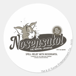 Tom en Jerry Nosensatol Ronde Sticker