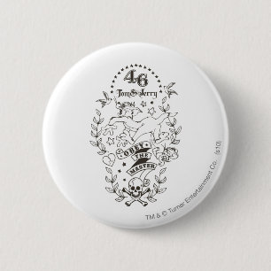 Tom en Jerry Obey De Master 1 Ronde Button 5,7 Cm