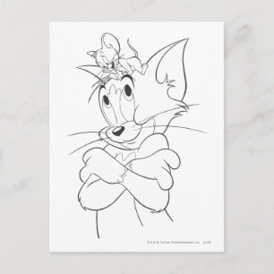Tom en Jerry On Head Briefkaart
