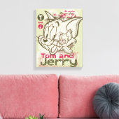 Tom en Jerry Pink en Green Canvas Afdruk (Insitu (Woonkamer))