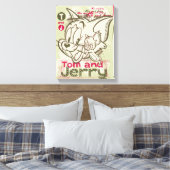 Tom en Jerry Pink en Green Canvas Afdruk (Insitu (Slaapkamer))