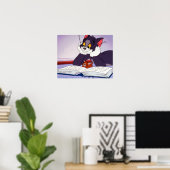 Tom en Jerry Reading Book Automatisch graded Poster (Thuiskantoor)