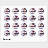 Tom en Jerry Reading Book Automatisch graded Ronde Sticker (Vel)