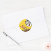 Tom en Jerry Ronde Sticker (Envelop)