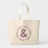 Tom en Jerry Round Logo 10 Grote Tote Bag (Voorkant)