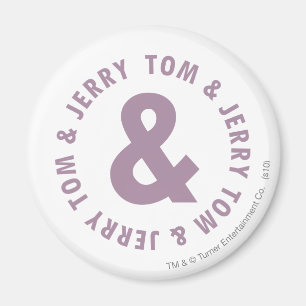 Tom en Jerry Round Logo 10 Magneet