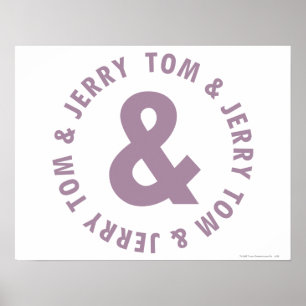 Tom en Jerry Round Logo 10 Poster