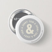 Tom en Jerry Round Logo 1 Ronde Button 5,7 Cm (Voorkant /achterkant)