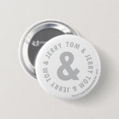 Tom en Jerry Round Logo 2 Ronde Button 5,7 Cm (Voorkant /achterkant)