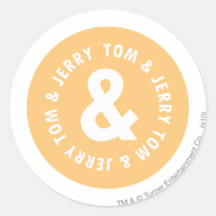 Tom en Jerry Round Logo 5 Ronde Sticker