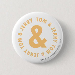 Tom en Jerry Round Logo 6 Ronde Button 5,7 Cm