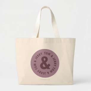 Tom en Jerry Round Logo 7 Grote Tote Bag