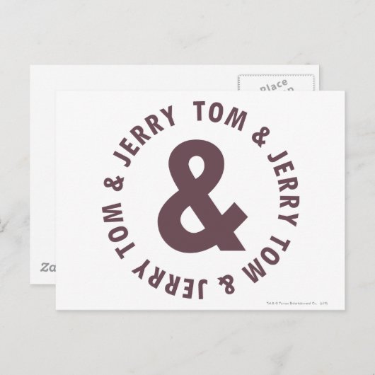 Tom en Jerry Round Logo 8 Briefkaart (Voorkant / Achterkant)
