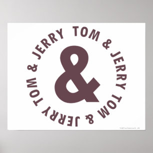 Tom en Jerry Round Logo 8 Poster