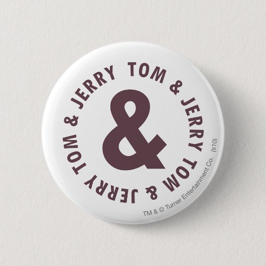 Tom en Jerry Round Logo 8 Ronde Button 5,7 Cm (Voorkant)