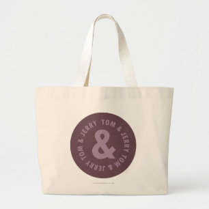 Tom en Jerry Round Logo 9 Grote Tote Bag