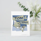 Tom en Jerry Scaredey Mouse Briefkaart (Staand voorkant)