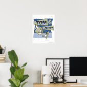 Tom en Jerry Scaredey Mouse Poster (Thuiskantoor)