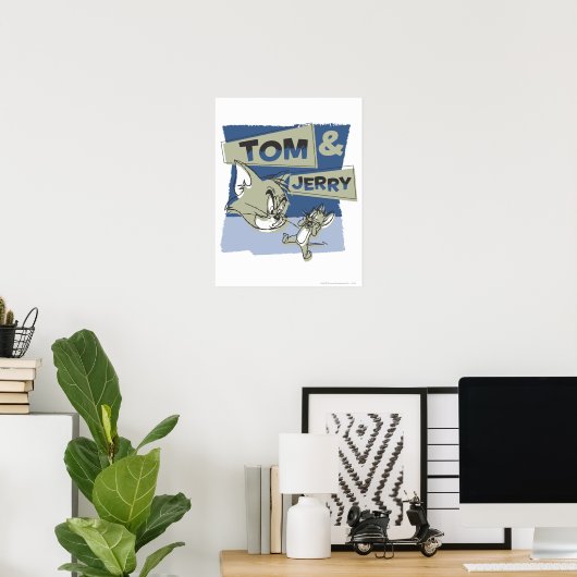 Tom en Jerry Scaredey Mouse Poster (Thuiskantoor)