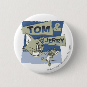 Tom en Jerry Scaredey Mouse Ronde Button 5,7 Cm