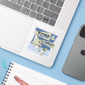 Tom en Jerry Scaredey Mouse Sticker (Laptop met iPhone)