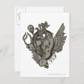 Tom en Jerry Skull Briefkaart (Voorkant / Achterkant)