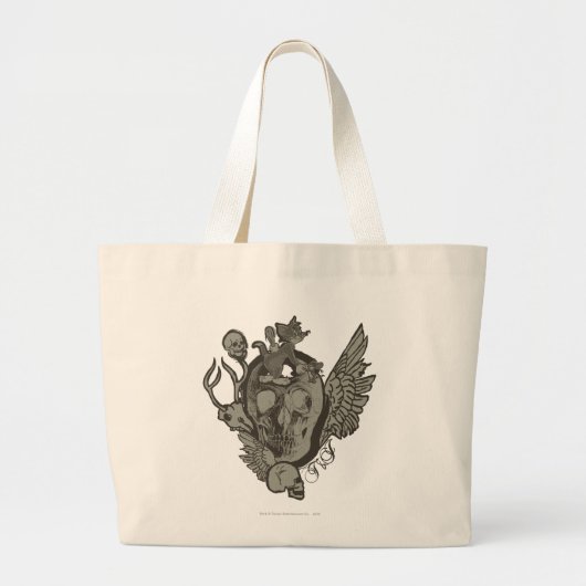 Tom en Jerry Skull Grote Tote Bag (Voorkant)
