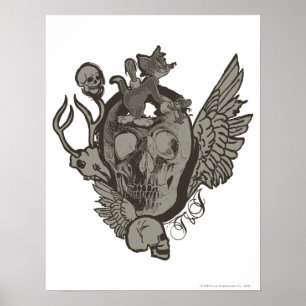 Tom en Jerry Skull Poster