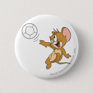 Tom en Jerry Soccer (Football) 1 Ronde Button 5,7 Cm