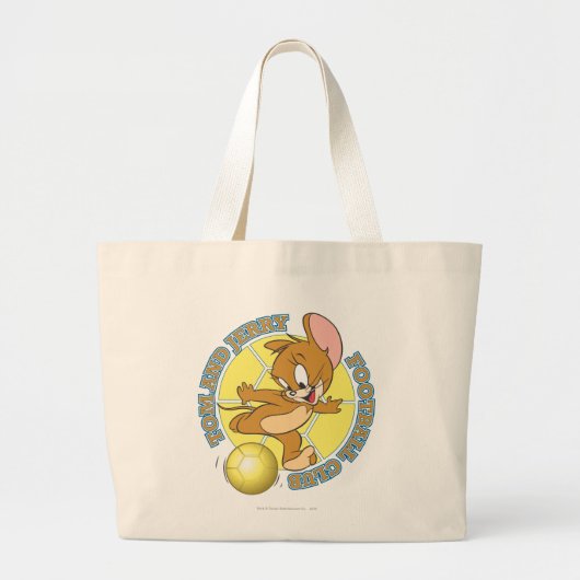 Tom en Jerry Soccer (Football) 4 Grote Tote Bag (Voorkant)