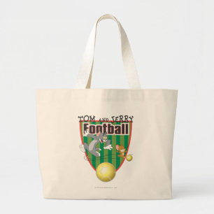 Tom en Jerry Soccer (Football) 6 Grote Tote Bag