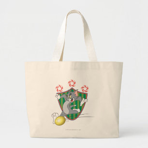 Tom en Jerry Soccer (Football) 9 Grote Tote Bag