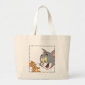 Tom en Jerry Stamp Grote Tote Bag (Voorkant)