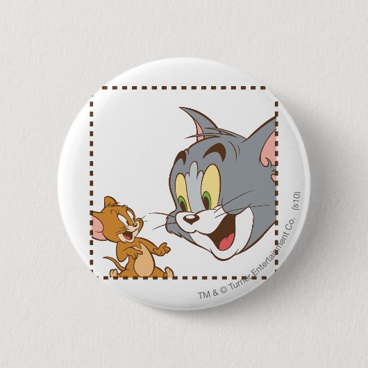 Tom en Jerry Stamp Ronde Button 5,7 Cm (Voorkant)