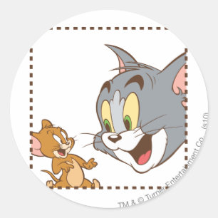 Tom en Jerry Stamp Ronde Sticker