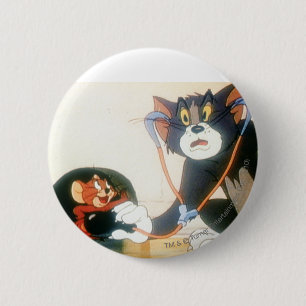 Tom en Jerry Stethescope Ronde Button 5,7 Cm