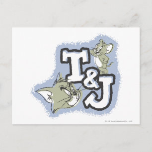 Tom en Jerry T&J Logo Briefkaart