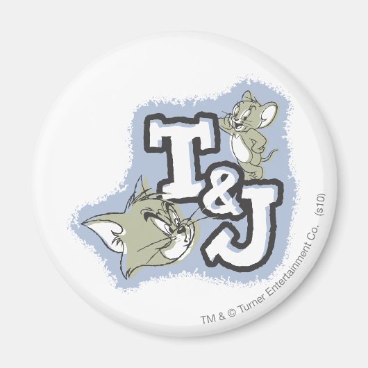 Tom en Jerry T&J Logo Magneet (Voorkant)