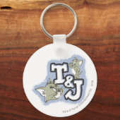 Tom en Jerry T&J Logo Sleutelhanger (Voorkant)