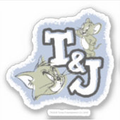 Tom en Jerry T&J Logo Sticker (Voorkant)