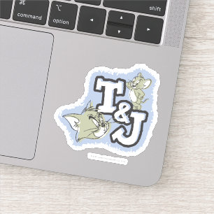 Tom en Jerry T&J Logo Sticker