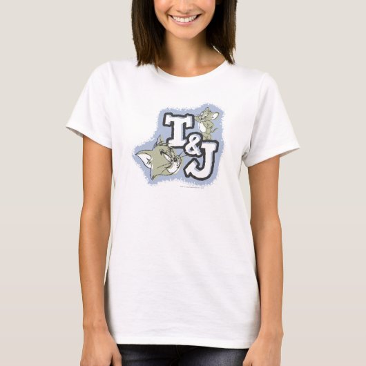 Tom en Jerry T&J Logo T-shirt (Voorkant)