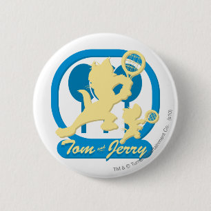 Tom en Jerry Tennis Stars 3 Ronde Button 5,7 Cm