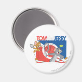 Tom en Jerry Tennis Stars 4 Magneet (Voorkant / Achterkant)